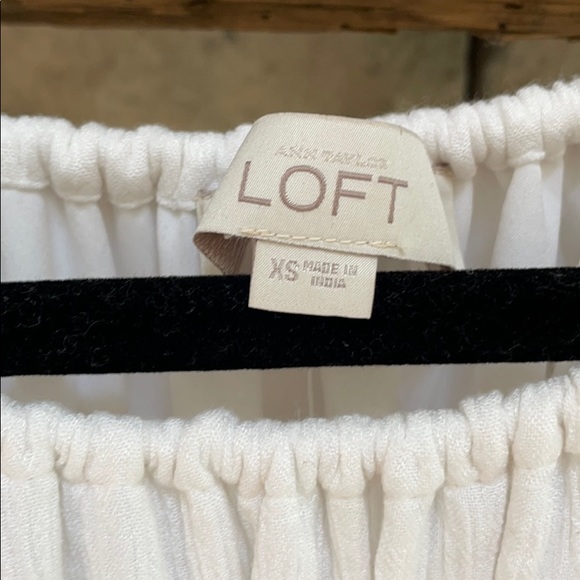 LOFT Midi length white dress with open sleeves - Picture 5 of 6